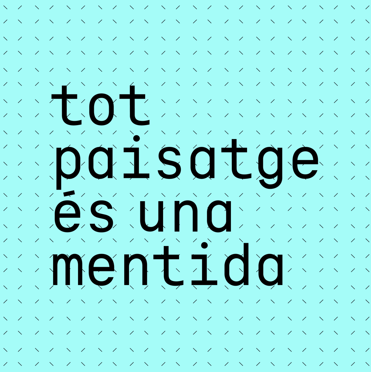 Tot paisatge és una mentida